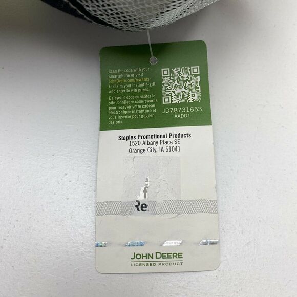 John Deere Cap Black & Grey Snapback Mesh Trucker Embroidered Deer Logo Hat - Picture 7 of 7